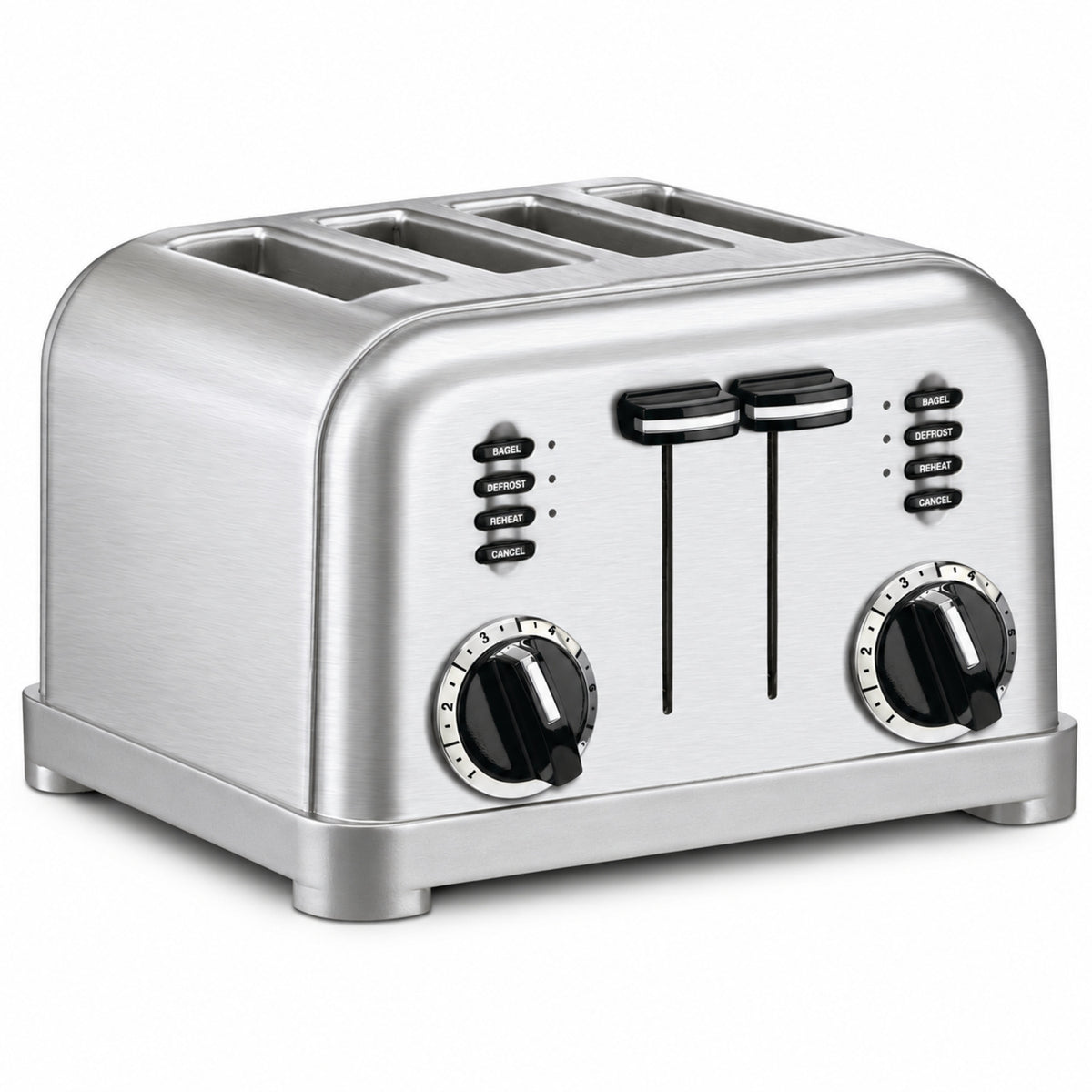 4-Slice Stainless Steel Toaster with Dual Controls