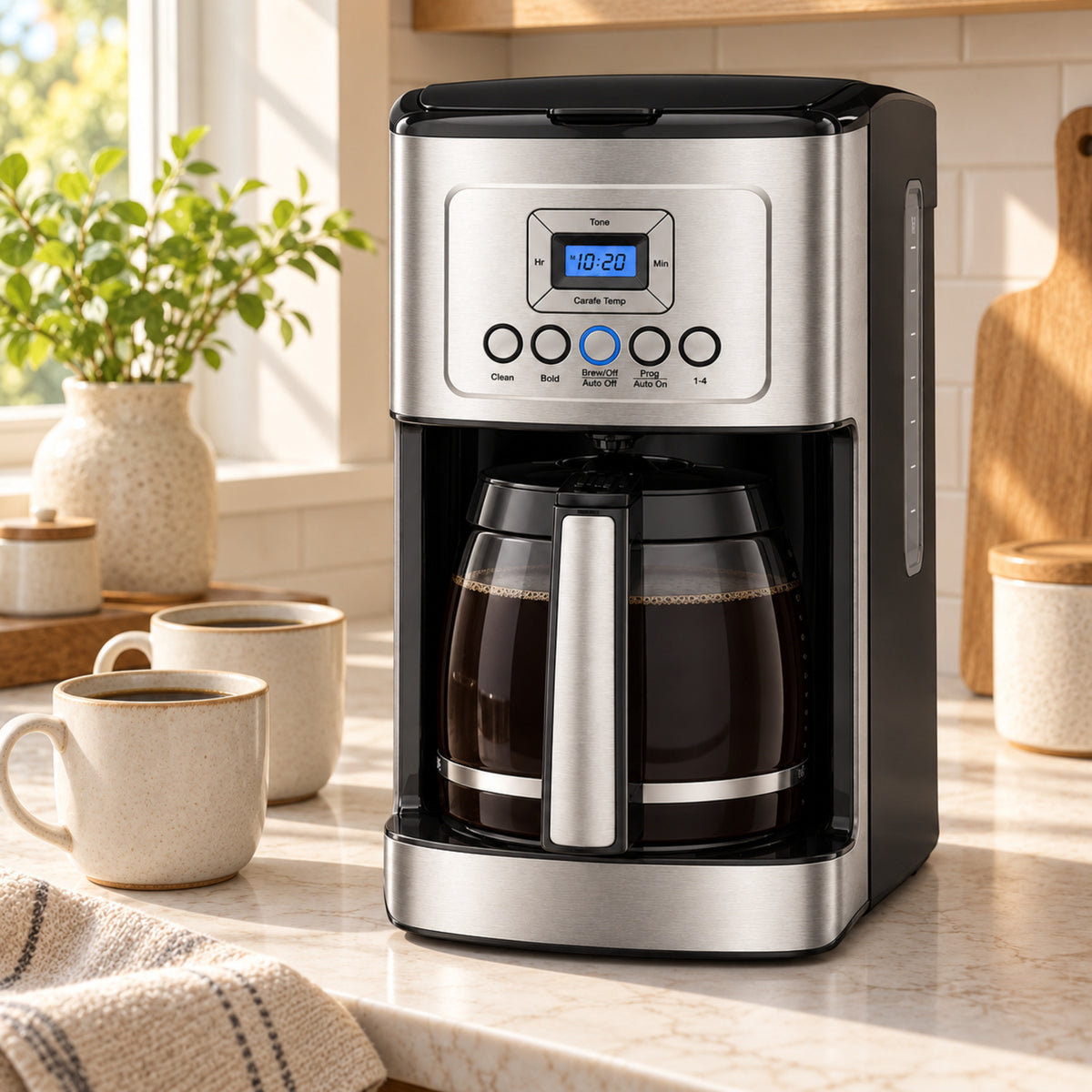 14-Cup Programmable Drip Coffee Maker with Glass Carafe