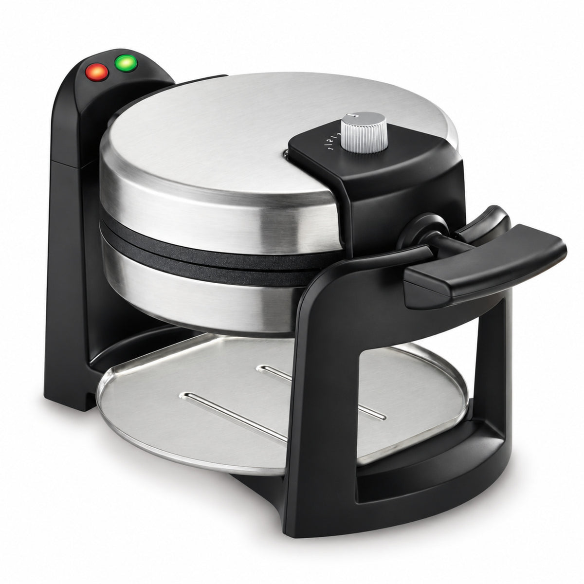 Round Flip Belgian Waffle Maker with Browning Control