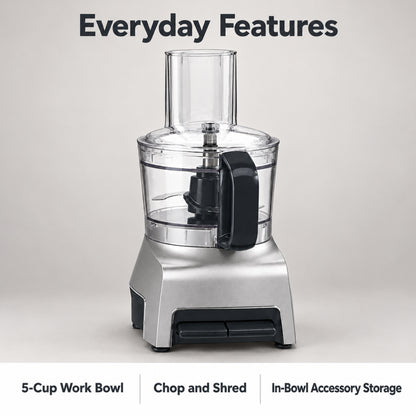 5-Cup Food Processor with Chopping Blade and Shredding Disc